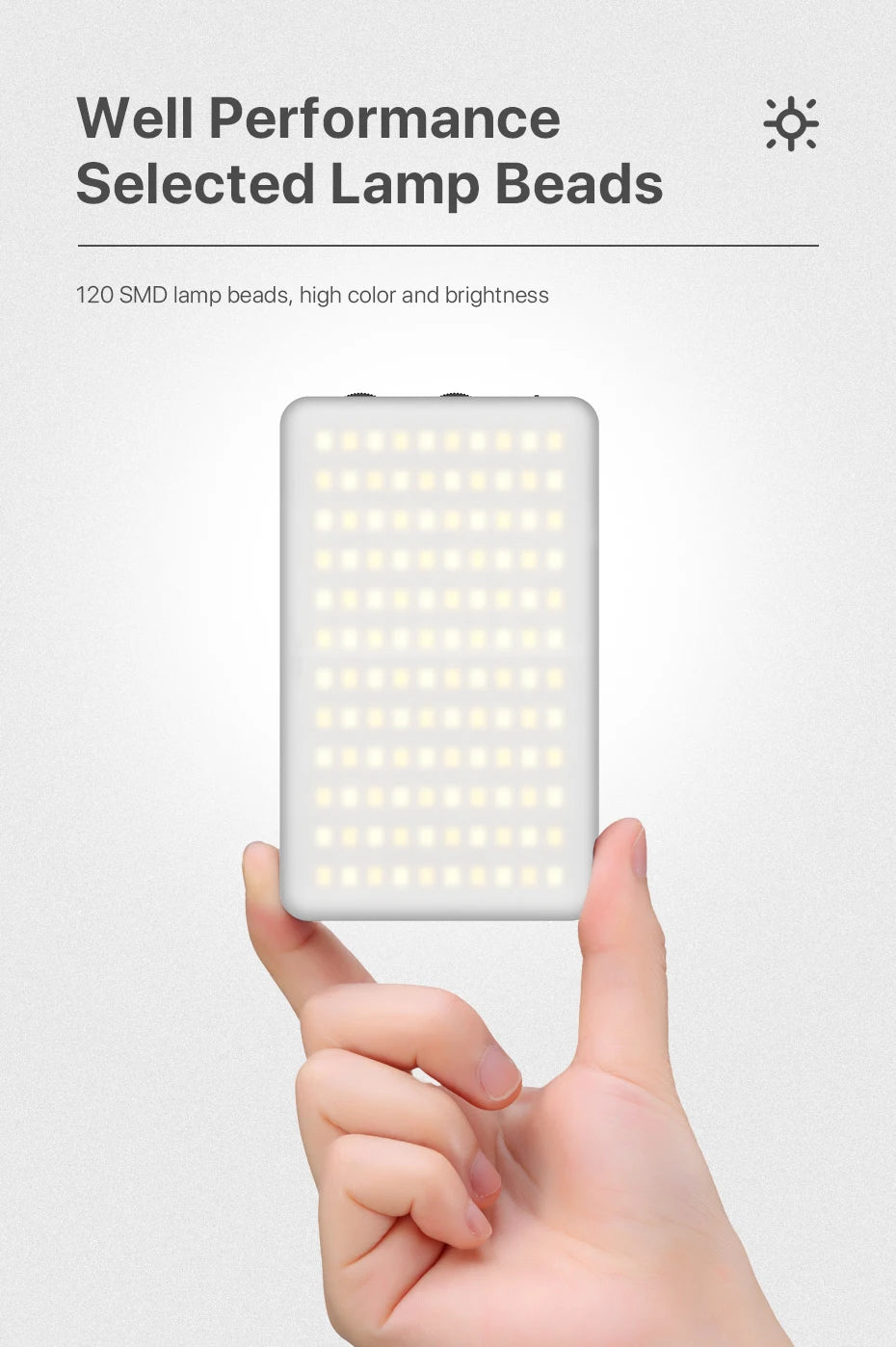 Ulanzi VIJIM VL120 Led Video Light 3200-6500K With Diffuser RGB Effect Camera Light Vlog Fill Light Photography Studio Lamp