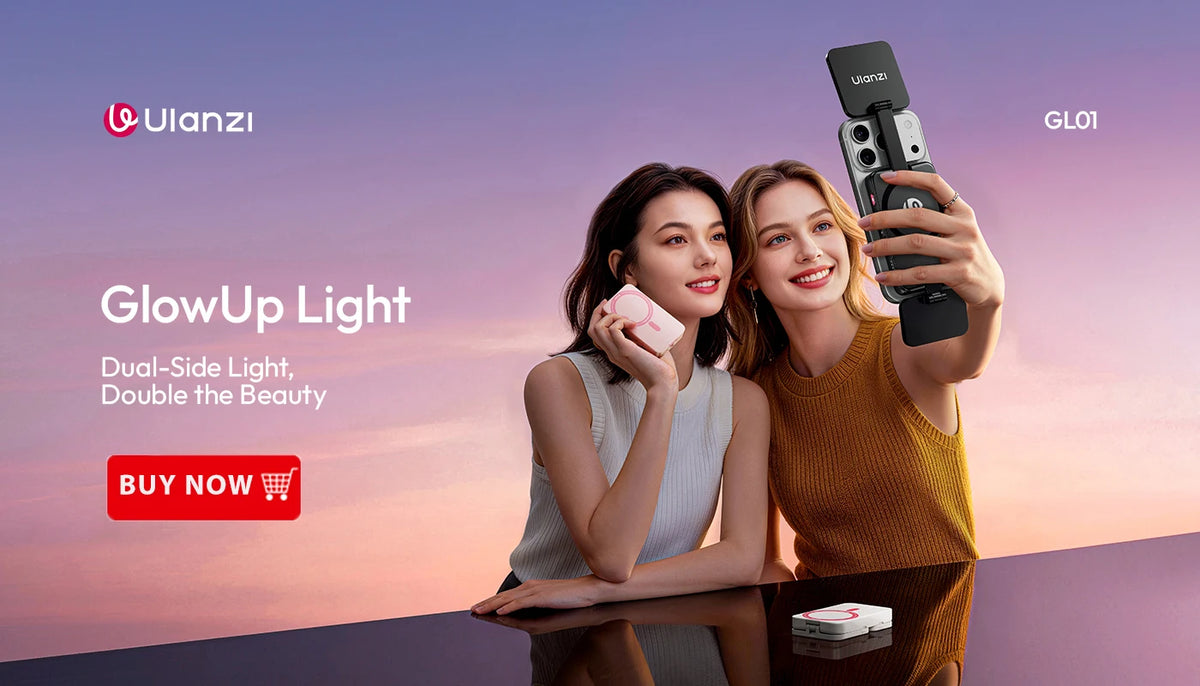 Ulanzi LM19 Mobile Phone Selfie Light Bi-color Pocket LED Magnetic Mini Ring Lamp Photography For iPhone 16 15 Apple 14 13 Pro