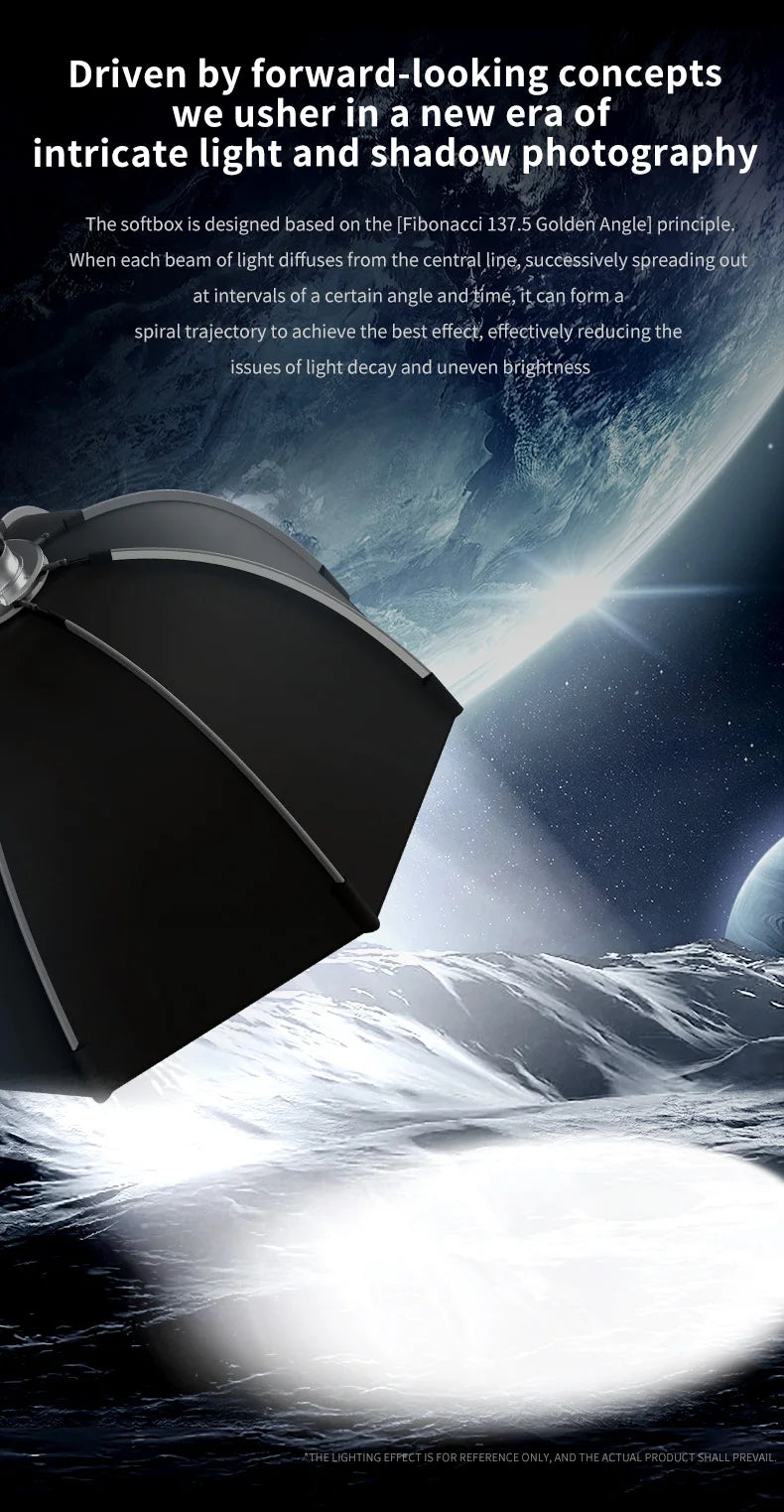 TRIOPO K3 Series 55cm 65cm 90cm 120cm Quick-Setup Octagon Softbox Bowens Mount for Godox Aputure Sokani Studio LED Video Light