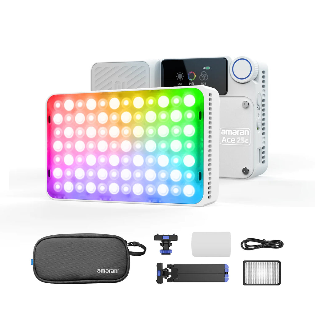 amaran Ace 25c Kit Full Color Compact LED Mini On-camera Light 2300K-10000K One-second Setup with the Amaran Ace Lock by Aputure