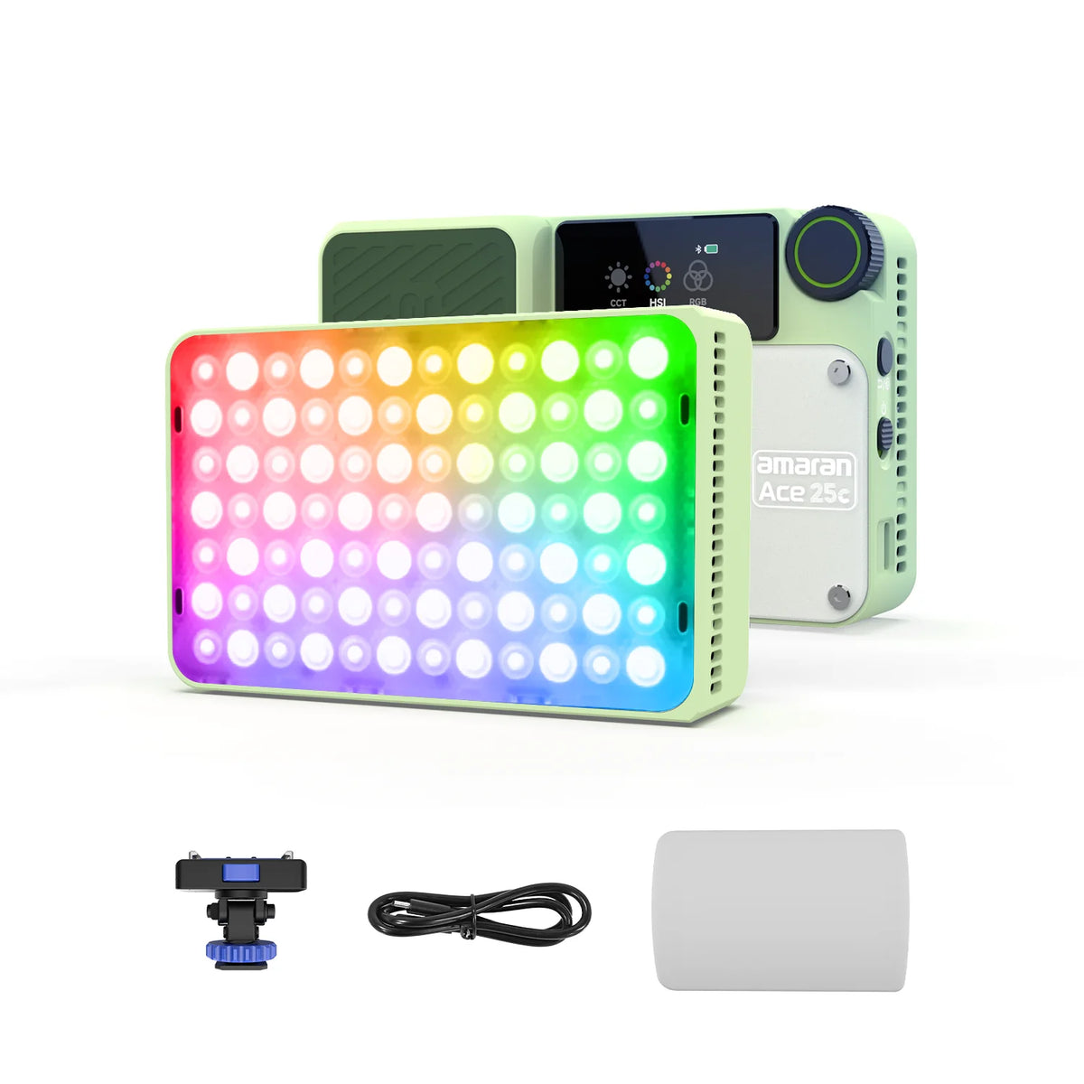 amaran Ace 25c Kit Full Color Compact LED Mini On-camera Light 2300K-10000K One-second Setup with the Amaran Ace Lock by Aputure