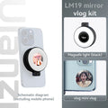 Ulanzi LM19 Mobile Phone Selfie Light Bi-color Pocket LED Magnetic Mini Ring Lamp Photography For iPhone 16 15 Apple 14 13 Pro