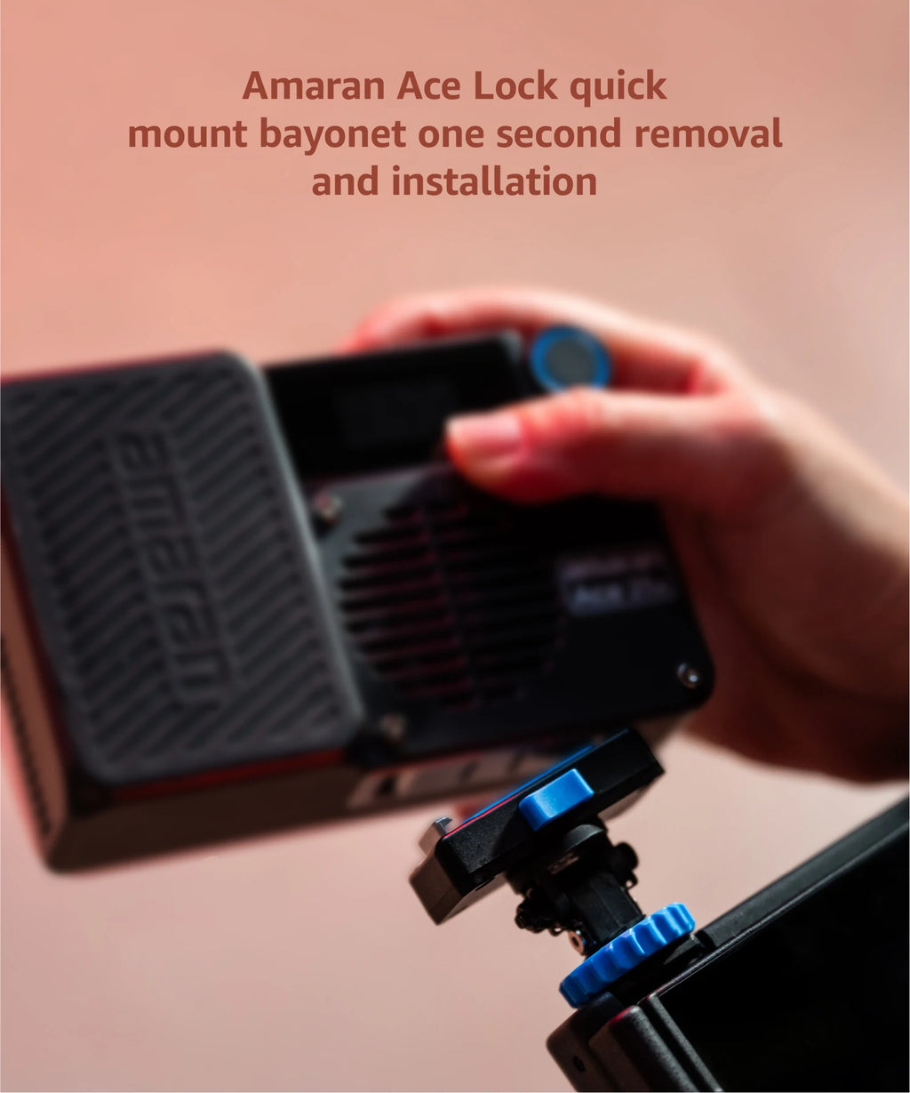 amaran Ace 25c Kit Full Color Compact LED Mini On-camera Light 2300K-10000K One-second Setup with the Amaran Ace Lock by Aputure