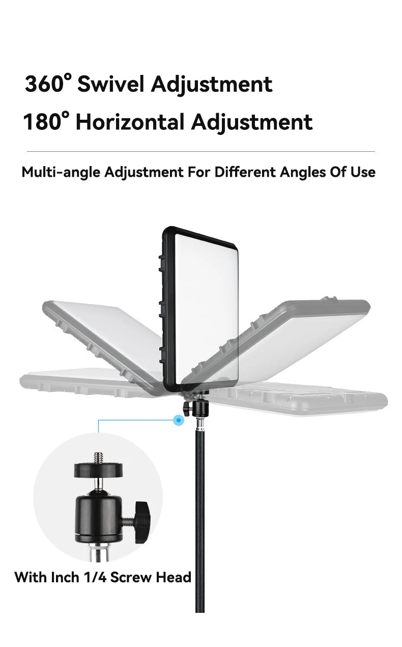 LED Video Light Dimmable Photography Continuous Lighting Adjustable Tripod Stand Portable Fill Light for Photo Studio Shooting