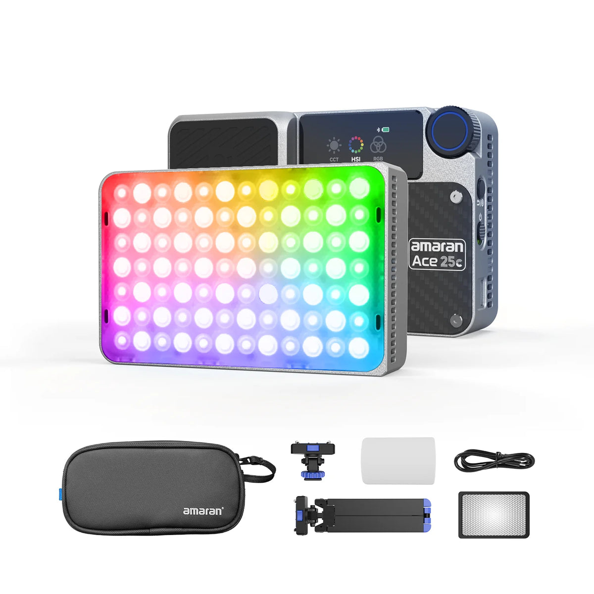 amaran Ace 25c Kit Full Color Compact LED Mini On-camera Light 2300K-10000K One-second Setup with the Amaran Ace Lock by Aputure