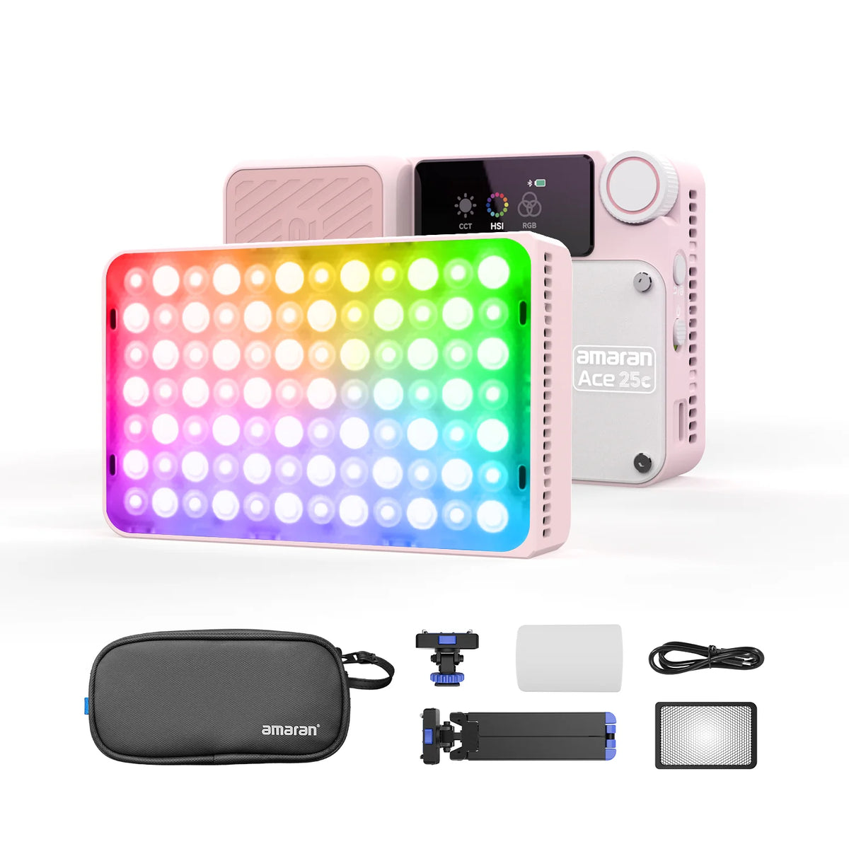 amaran Ace 25c Kit Full Color Compact LED Mini On-camera Light 2300K-10000K One-second Setup with the Amaran Ace Lock by Aputure