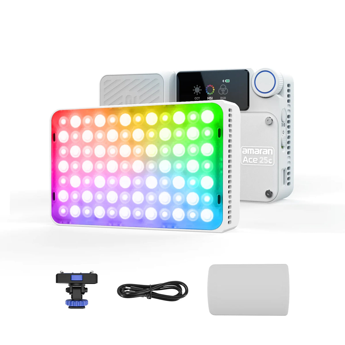 amaran Ace 25c Kit Full Color Compact LED Mini On-camera Light 2300K-10000K One-second Setup with the Amaran Ace Lock by Aputure