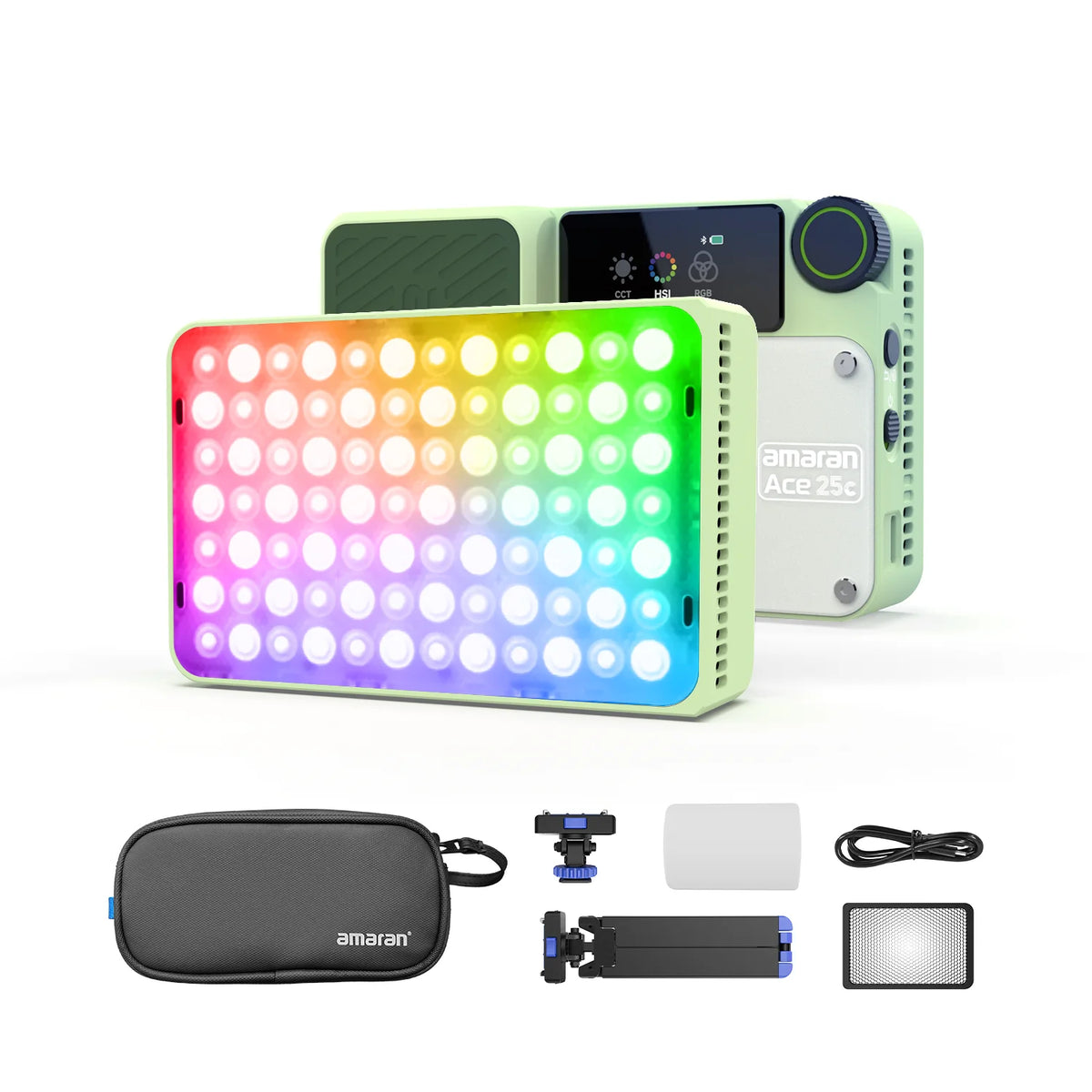 amaran Ace 25c Kit Full Color Compact LED Mini On-camera Light 2300K-10000K One-second Setup with the Amaran Ace Lock by Aputure
