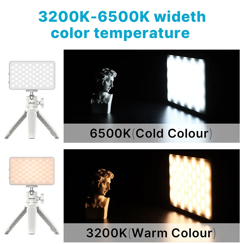 Ulanzi VIJIM VL120 Led Video Light 3200-6500K With Diffuser RGB Effect Camera Light Vlog Fill Light Photography Studio Lamp