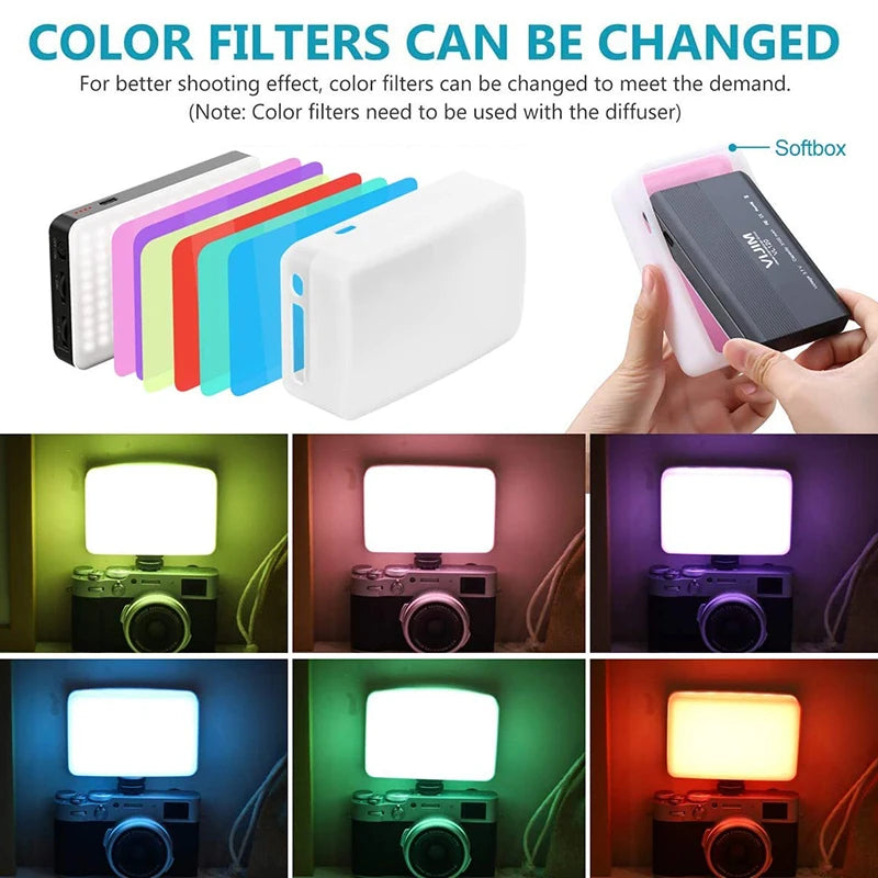 Ulanzi VIJIM VL120 Led Video Light 3200-6500K With Diffuser RGB Effect Camera Light Vlog Fill Light Photography Studio Lamp
