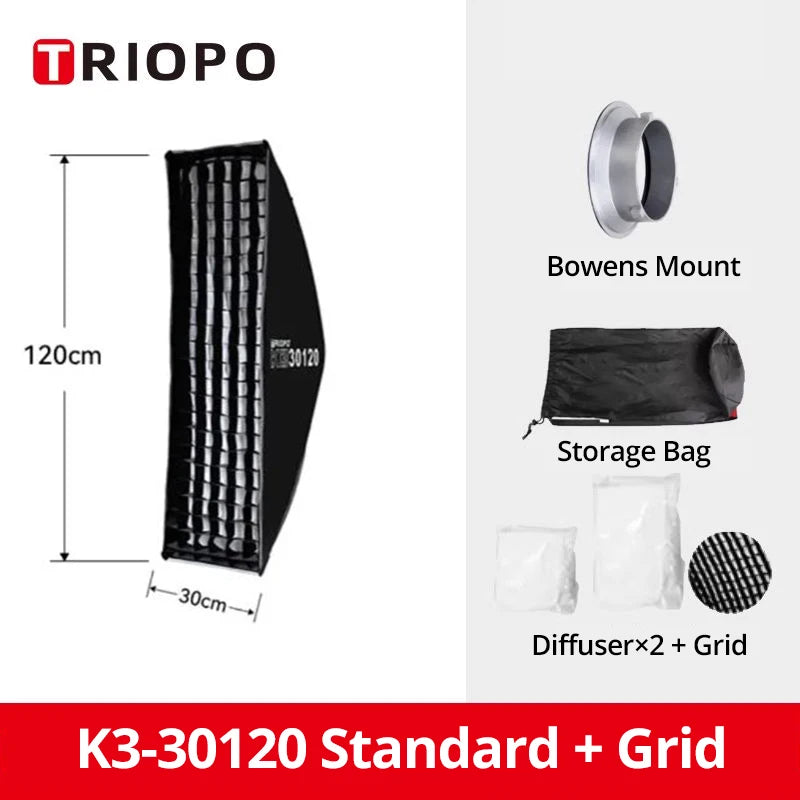 TRIOPO K3 Series 55cm 65cm 90cm 120cm Quick-Setup Octagon Softbox Bowens Mount for Godox Aputure Sokani Studio LED Video Light