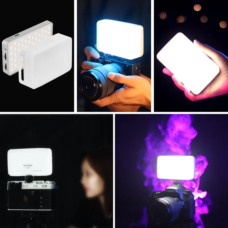 Ulanzi VIJIM VL120 Led Video Light 3200-6500K With Diffuser RGB Effect Camera Light Vlog Fill Light Photography Studio Lamp