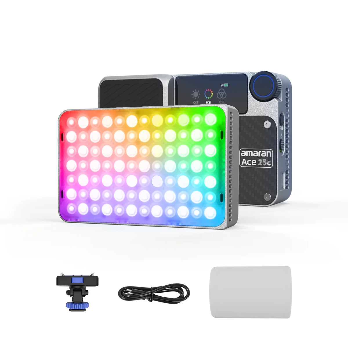 amaran Ace 25c Kit Full Color Compact LED Mini On-camera Light 2300K-10000K One-second Setup with the Amaran Ace Lock by Aputure